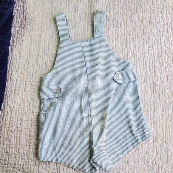 Vintage 70s 80s Baby Boy Lot Set of 5 TShirt Overalls Jumpsuit Blue 6/9 Months - Picture 9 of 16